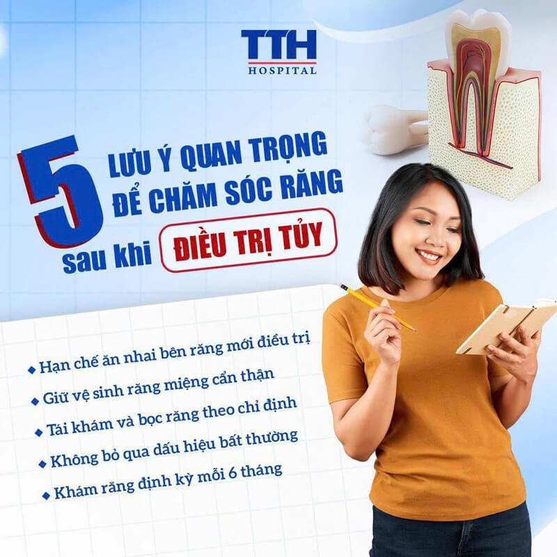5 LƯU Ý QUAN TRỌNG ĐỂ CHĂM SÓC RĂNG SAU KHI ĐIỀU TRỊ TỦY