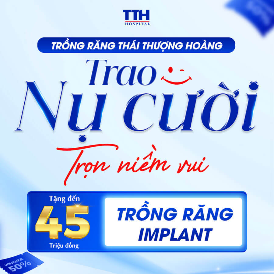 TUẦN VÀNG TRỒNG RĂNG IMPLANT - ƯU ĐÃI ĐẾN 25% TẠI BỆNH VIỆN THÁI THƯỢNG HOÀNG